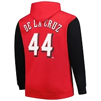 Sweat à capuche en polaire Big & Tall pour homme avec profil Elly De La Cruz Red Cincinnati Reds