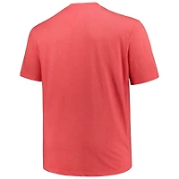 T-shirt pour hommes Profile Heather Red Cincinnati Reds Big & Tall avec logo vieilli
