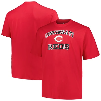 T-shirt profil rouge Cincinnati Reds Big & Tall Heart Soul pour hommes