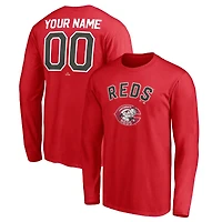 Men's Red Cincinnati Reds Cooperstown Collection Winning Streak Custom Long Sleeve T-Shirt