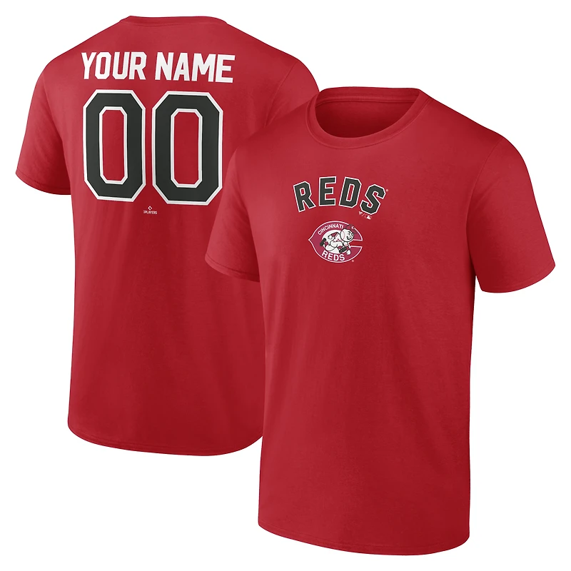 T-shirt personnalisé rouge pour homme des Cincinnati Reds, collection Cooperstown, série de victoires