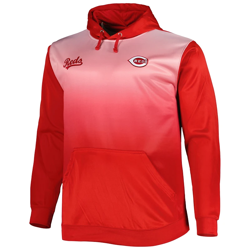 Chandail à capuchon en molleton sublimé rouge Cincinnati Reds pour homme