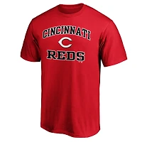 T-shirt rouge Heart & Soul pour homme des Reds de Cincinnati