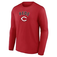 Men's Red Cincinnati Reds Winning Streak Custom Long Sleeve T-Shirt
