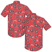Haut à boutons en mélange de trois matières Reyn Spooner rouge Cincinnati Reds Cooperstown Kekai Performance pour homme