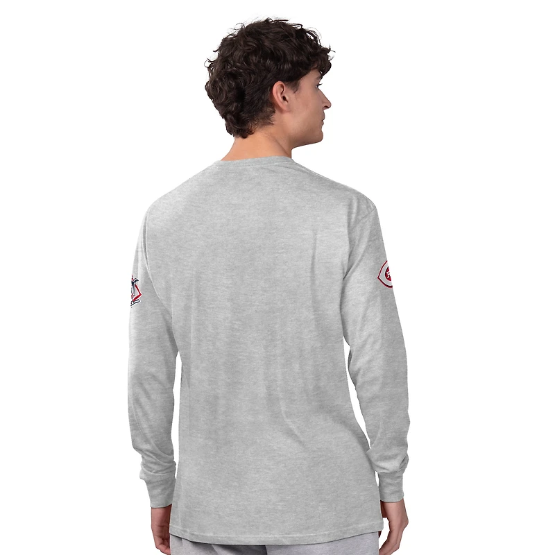 Men's Starter  Heather Gray/Red Cincinnati Reds Two-Pack Long Sleeve & Short T-Shirt Set