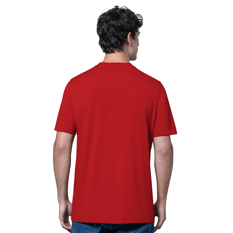 Ensemble de deux t-shirts à manches longues et courtes Starter pour homme, gris chiné/rouge, Cincinnati Reds