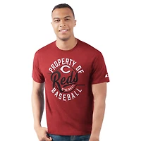 T-shirt rouge pour homme Starter Cincinnati Reds Prime Time Property Of