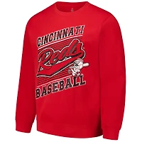 Sweat-shirt ras du cou léger rouge Stitches pour homme des Cincinnati Reds