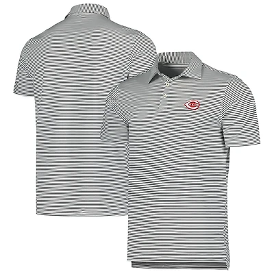 Polo noir à rayures Vineyard Vines pour hommes, Cincinnati Reds Bradley