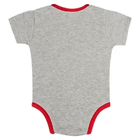 Newborn & Infant Gray/White Cincinnati Reds Two-Pack Play Ball Bodysuit Set