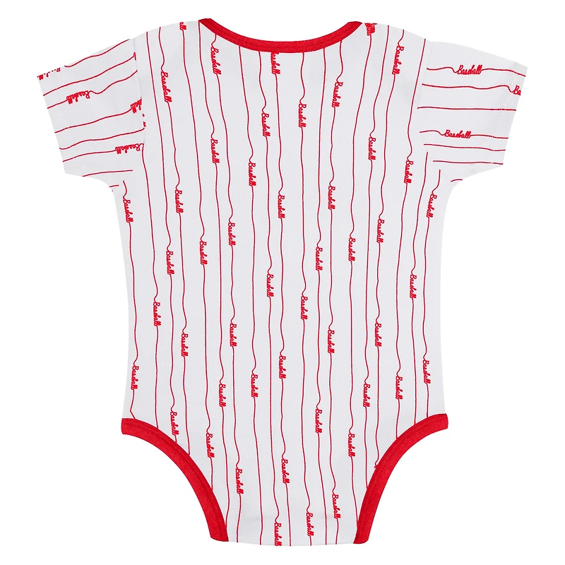 Newborn & Infant Gray/White Cincinnati Reds Two-Pack Play Ball Bodysuit Set