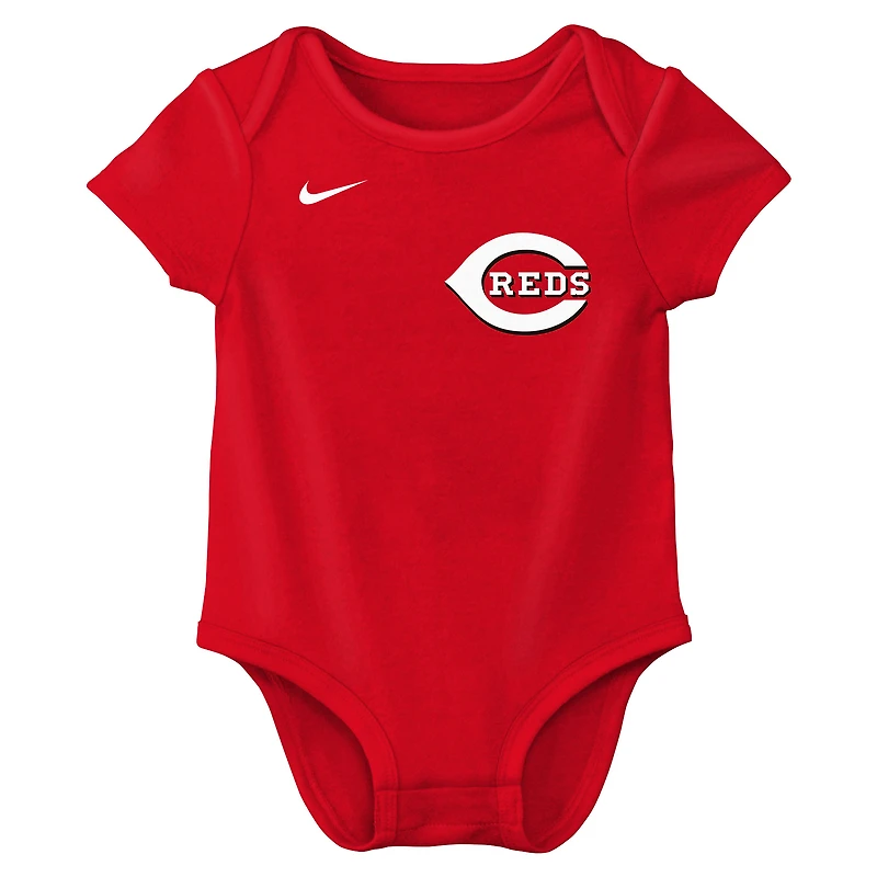 Body Nike Elly De La Cruz rouge Cincinnati Reds pour nouveau-né et bébé, avec nom numéro