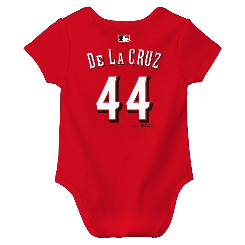 Newborn & Infant Nike Elly De La Cruz Red Cincinnati Reds Name Number Bodysuit