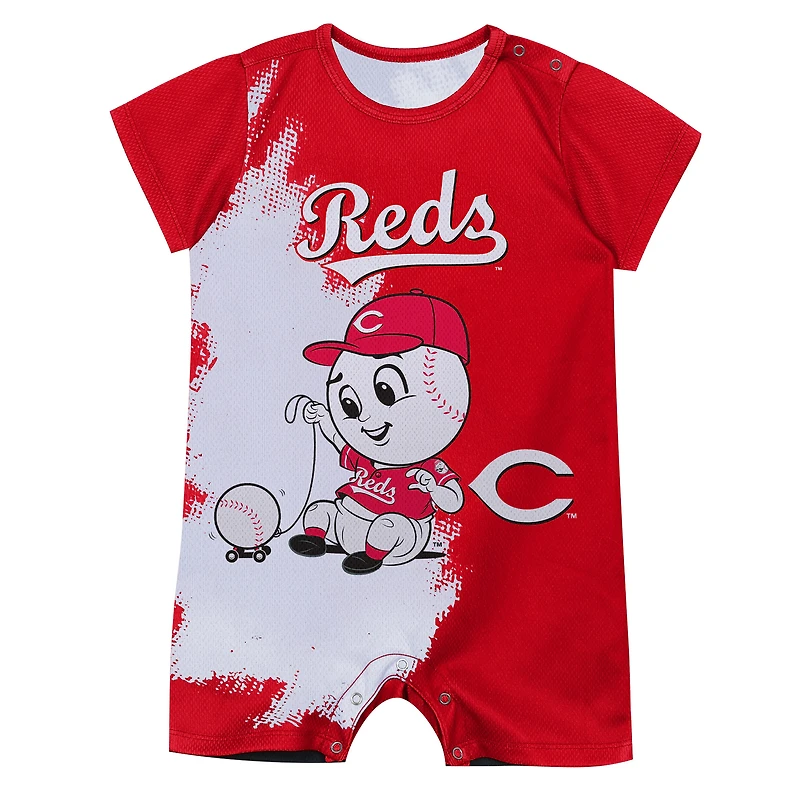 Body bébé mascotte rouge Cincinnati Reds de Outerstuff pour nouveau-né