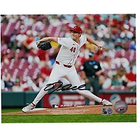 Nick Lodolo Cincinnati Reds Autographed 8" x 10" Pitching in White Photograph