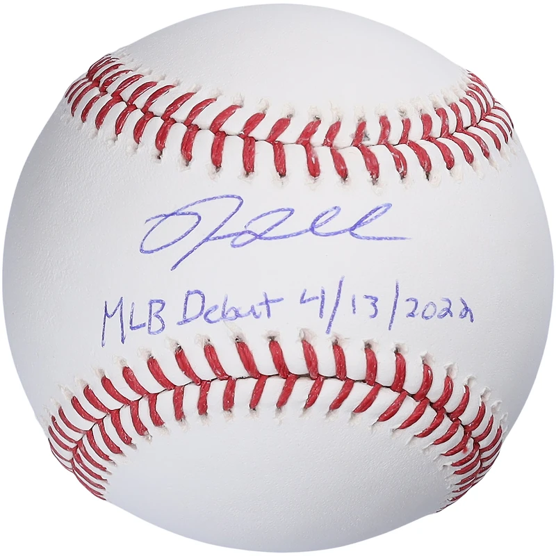 Baseball autographié par Nick Lodolo des Cincinnati Reds avec l'inscription « MLB Debut 4/13/2022 »
