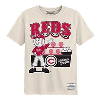 Preschool Mitchell & Ness  Cream Cincinnati Reds Step Back Up T-Shirt