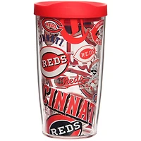 Gobelet Tervis Cincinnati Reds 473 ml (16 oz) à revêtement intégral avec couvercle