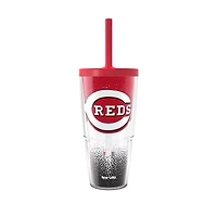 Gobelet classique Tervis Cincinnati Reds Defend de 24 oz avec couvercle à paille