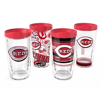 Tervis Cincinnati Reds paquet de quatre 16oz. Ensemble de gobelets classiques