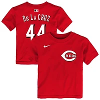 T-shirt rouge pour bébé Elly de La Cruz, nom et numéro des Reds Cincinnati