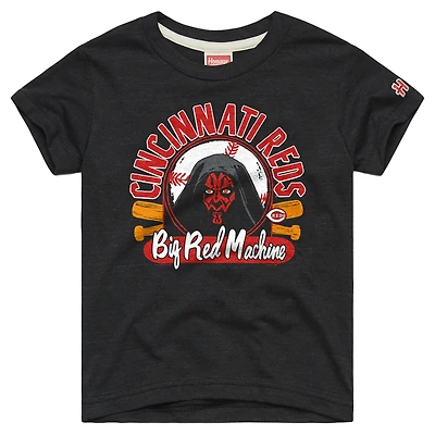 Toddler Homage  Charcoal Cincinnati Reds Star Wars x MLB Dark Side T-Shirt