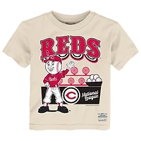 Toddler Mitchell & Ness  Cream Cincinnati Reds Step Back Up T-Shirt
