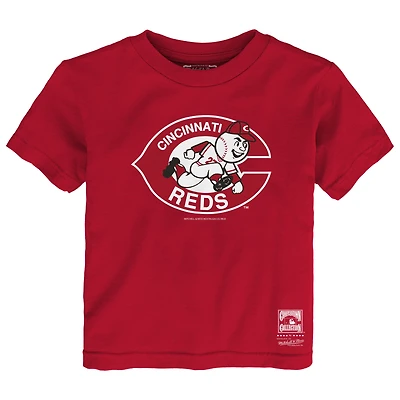 Toddler Mitchell & Ness  Red Cincinnati Reds Retro Logo T-Shirt