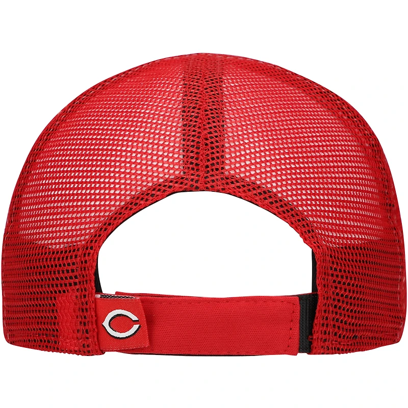 Casquette ajustable New Era blanche/rouge pour tout-petits, modèle A-Frame 9FORTY des Cincinnati Reds