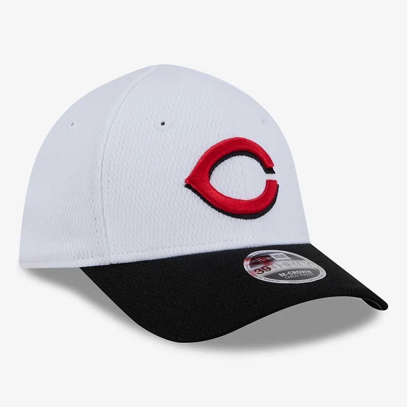 Toddler New Era  White Cincinnati Reds Baseball 39THIRTY M-Crown Adjustable Hat