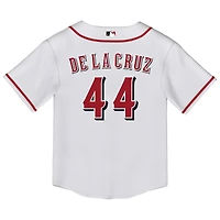 Maillot Nike Elly de La Cruz pour enfant, blanc, réplique à domicile des Reds Cincinnati
