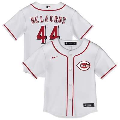 Toddler Nike Elly De La Cruz White Cincinnati Reds Home Replica Player Jersey