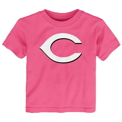 Toddler  Pink Cincinnati Reds Primary Logo T-Shirt