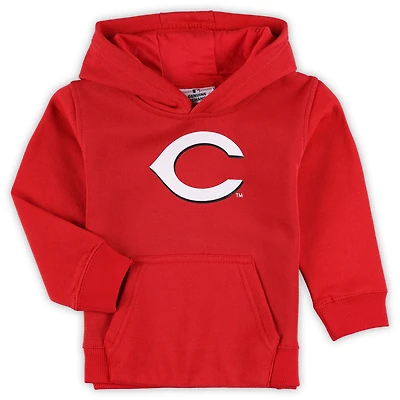 Sweat à capuche polaire rouge pour tout-petit avec logo principal de l'équipe des Reds Cincinnati