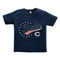 T-shirt bleu marine Cincinnati Reds pour tout-petit, doux comme un raisin, style américain