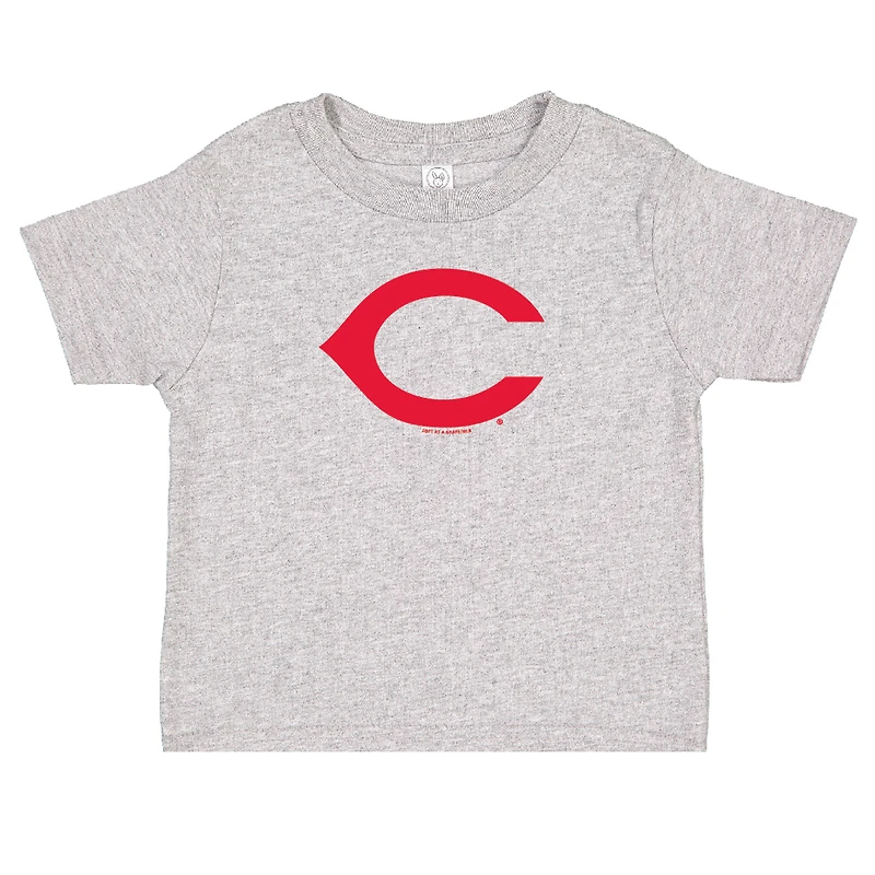 Ensemble de deux t-shirts pour tout-petits, doux comme un raisin, rouge/gris chiné, collection Cooperstown des Cincinnati Reds