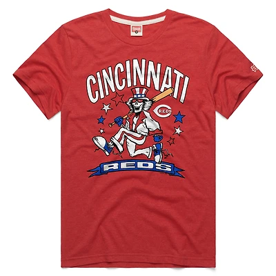 Unisex Homage Red Cincinnati Reds MLB x Grateful Dead Americana Tri-Blend T-Shirt
