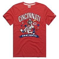 Unisex Homage  Red Cincinnati Reds MLB x Grateful Dead Americana Tri-Blend T-Shirt