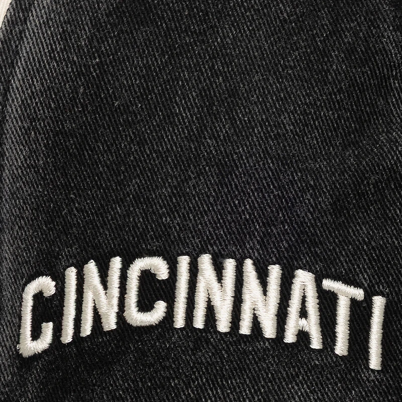 Unisex Mitchell & Ness Cream/Black Cincinnati Reds Snow Block Pro Crown Adjustable Hat