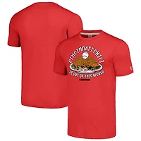 T-shirt à trois mélanges unisexe MLB x Guy Fieri's Flavortown Red Cincinnati Reds