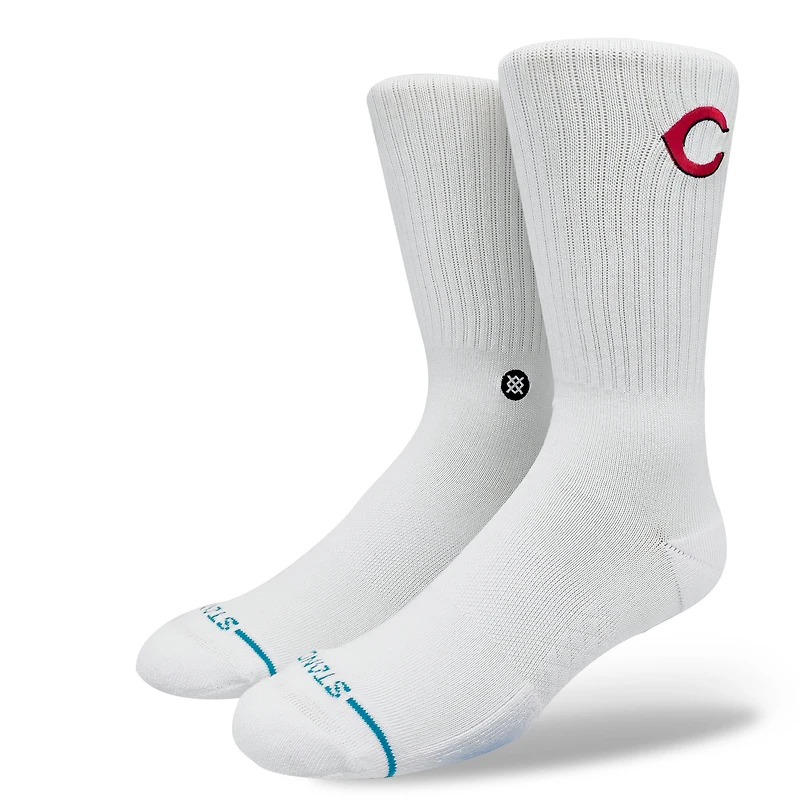 Unisex Stance Cincinnati Reds White Crested Knit Crew Socks