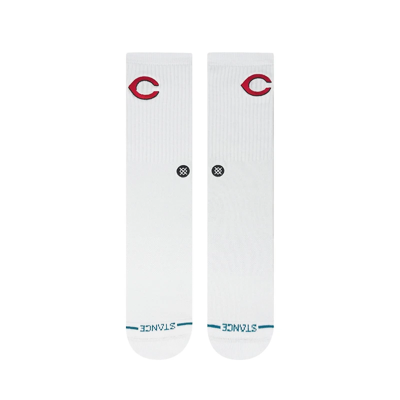 Unisex Stance Cincinnati Reds White Crested Knit Crew Socks