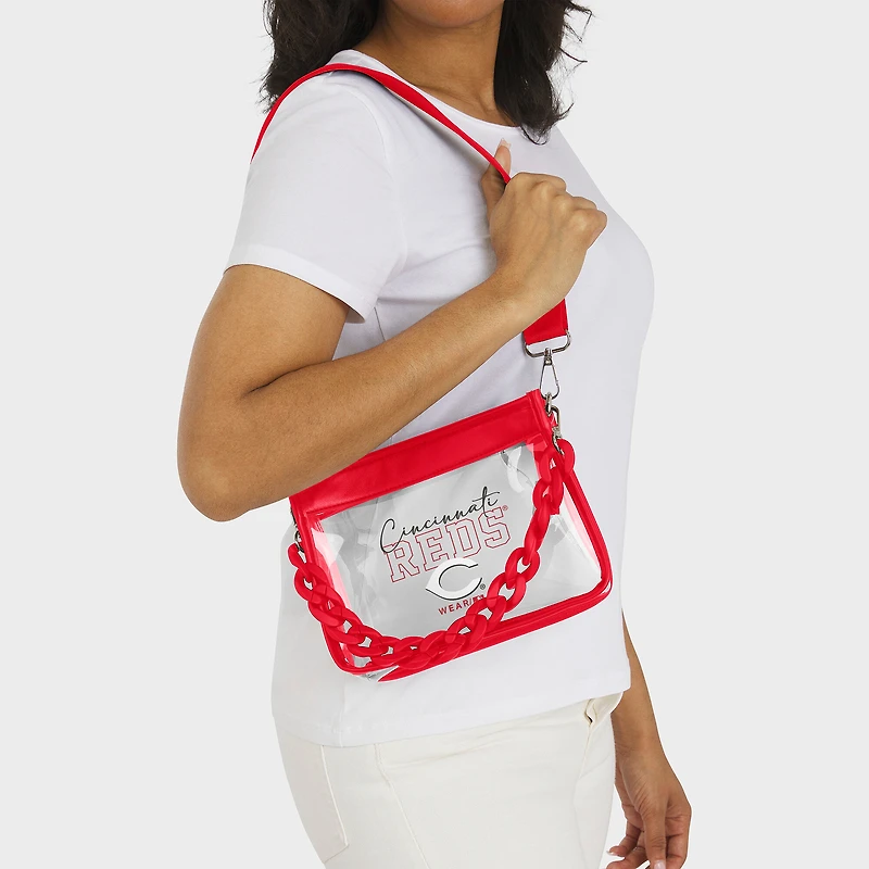 WEAR by Erin Andrews  Cincinnati Reds Plastic Chain Mini Crossbody Bag