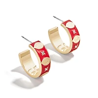 WEAR By Erin Andrews x BaubleBar Cincinnati Reds Enamel Hoop Earrings