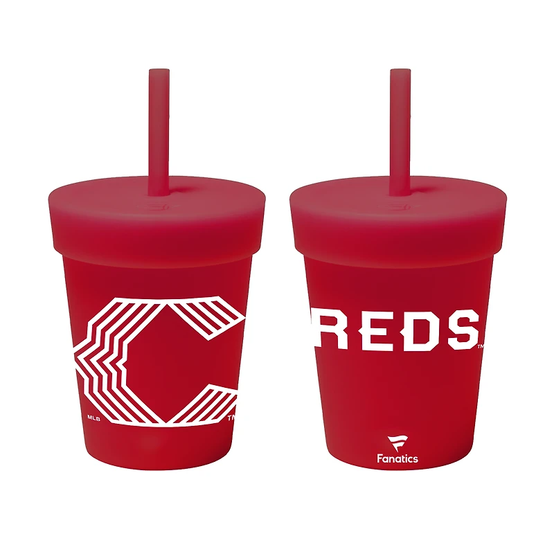 WinCraft  Cincinnati Reds 2026 City Connect 8oz. Silicone Tumbler with Lid & Straw