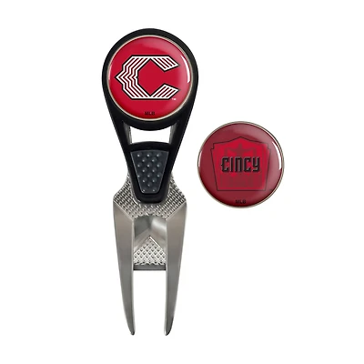 Ensemble d'outils de réparation de divots et de balles WinCraft Cincinnati Reds 2026 City Connect