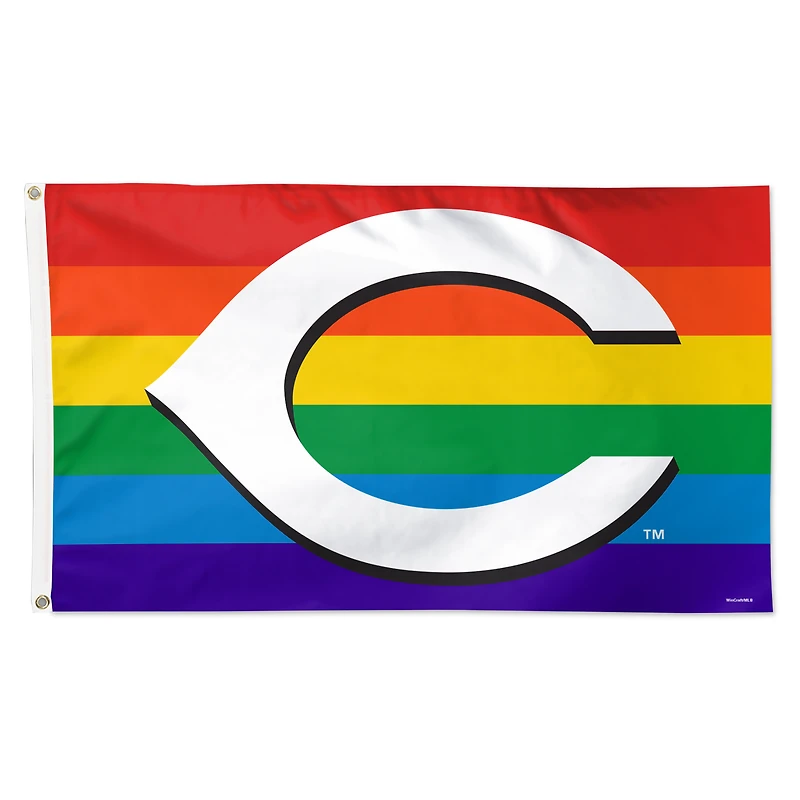 WinCraft Cincinnati Reds 3' x 5' Single-Sided Deluxe Team Pride Flag