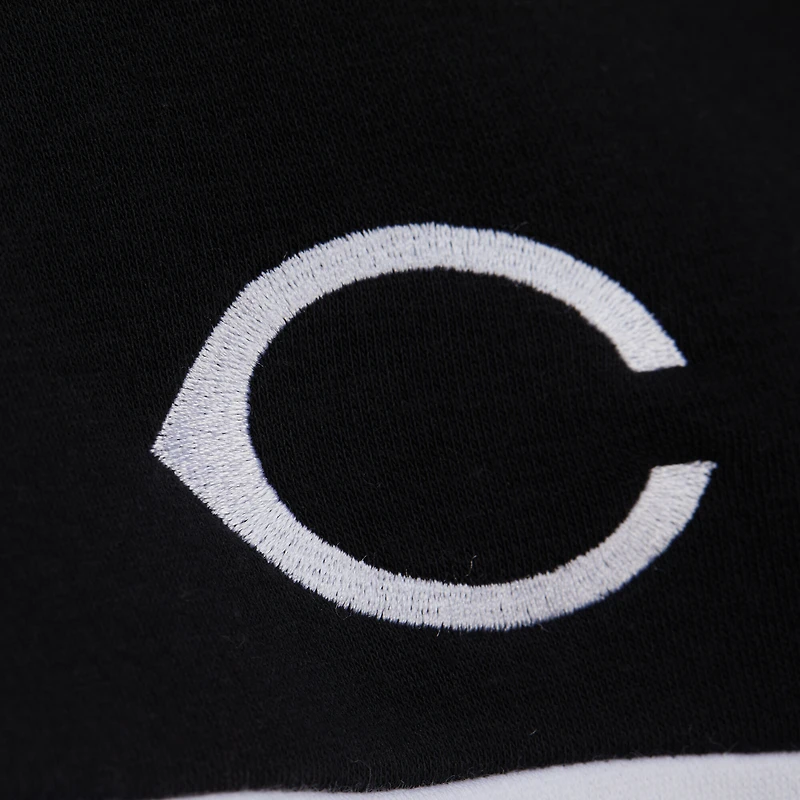 Haut à enfiler quart de zip noir pour femme Mitchell & Ness Cincinnati Reds Cooperstown Collection