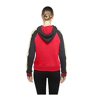 Sweat à capuche court manches raglan rouge Cincinnati Reds Cooperstown Collection pour femme de New Era